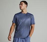 Nike Run Miler Print AOP T-Shirt - Purple - Size S