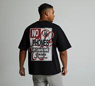 Faded Store No Phones T-Shirt - Black - Size XS
