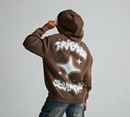 Dripmade Womens Abyss Overhead Hoodie - Brown - Size L