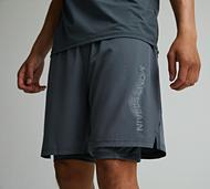 Monterrain Interval 2.0 2-in-1 Running Short - Grey - Size M