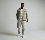 Closure London Woven Ripstop Hooded Overshirt - Stone - Size M