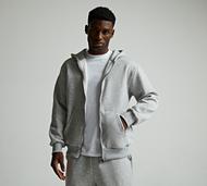 Closure London Relaxed Zip Through Hoodie - Grey - Size S