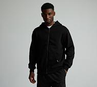 Closure London Relaxed Zip Through Hoodie - Black - Size XS